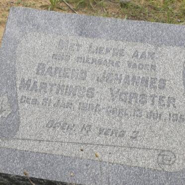 VORSTER Barend Johannes Marthinus 1905-1957