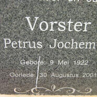 VORSTER Petrus Jochemus 1922-2001