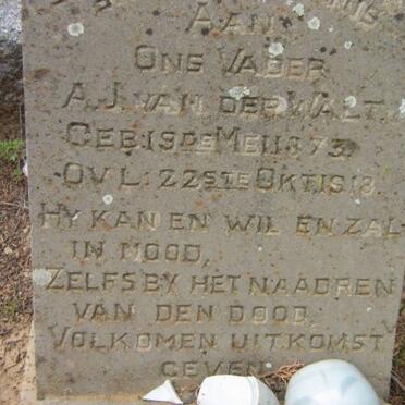 WALT A.J., van der 1873-1918