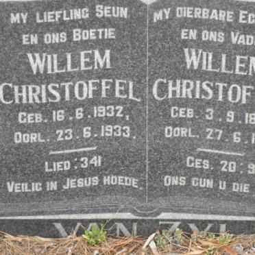 ZYL Willem Christoffel, van 1897-1933 :: VAN ZYL Willem Christoffel 1932-1933