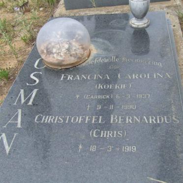 BOSMAN Christoffel Bernardus 1919- &amp; Francina Carolina CARRICK 1937-1990
