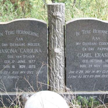 MERWE Carel Erasmus, van der 1883-1965 &amp; Francina Carolina VAN STADEN 1877-1973