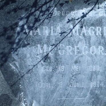 McGREGOR Maria Magret 1890-1974