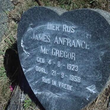McGREGOR James Anfrance 1923-1958