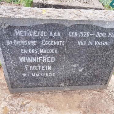 FORTEIN Winnifred nee MACKENZIE 1920-1946