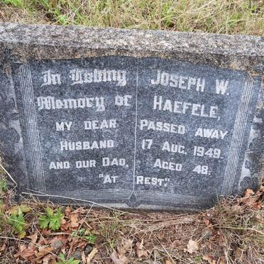 HAEFELE Joseph W. -1949