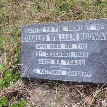 RODWAY Charles William -1956