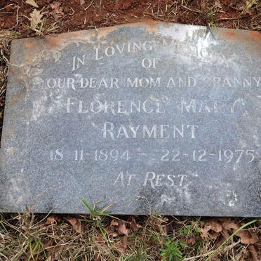 RAYMENT Florence Mary 1894-1975