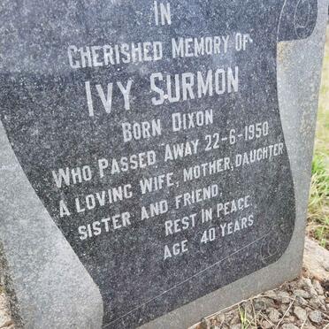 SURMON Ivy nee DIXON -1950