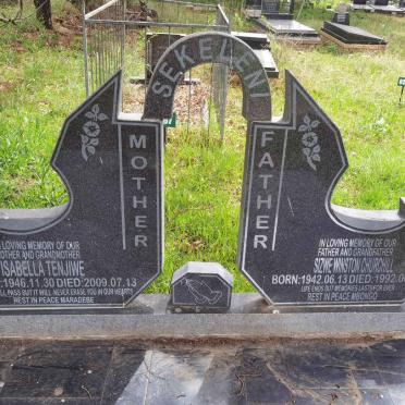 SEKELENI Sizwe Winston Churchill 1942-1992 &amp; Isabella Tenjiwe 1946-2009
