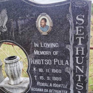 SETHUNTSA Khotso Pula 1960-1989