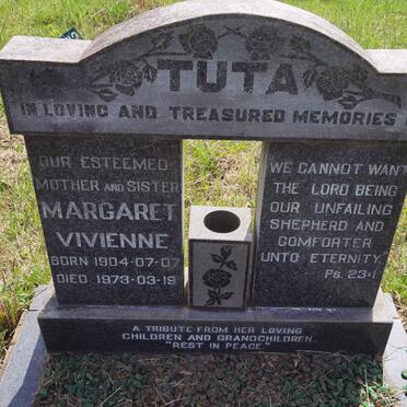 TUTA Margaret Vivienne 1904-1973