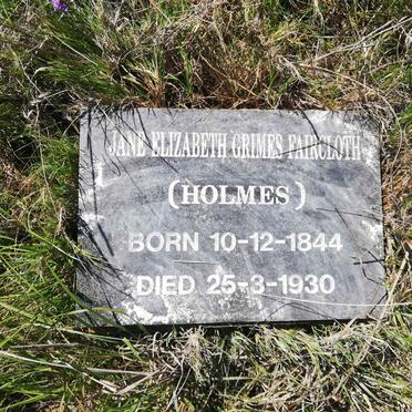 FAIRCLOTH Jane Elizabeth Grimes nee HOLMES 1844-1930