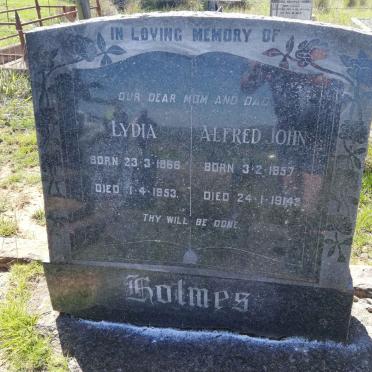 HOLMES Alfred John 1857-1914 &amp; Lydia 1866-1953