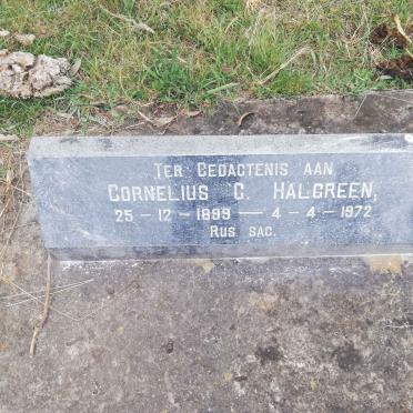 HALGREEN Cornelius G. 1899-1972