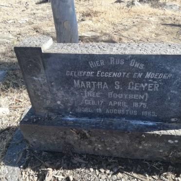 GEYER Martha S. nee BOOYSEN 1875-1963