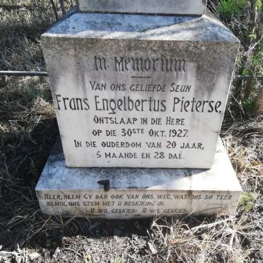 PIETERSE Frans Engelbertus -1927