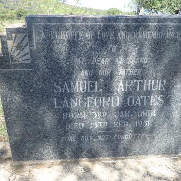 OATES Samuel Arthur Langford 1884-1951