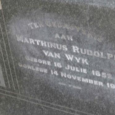 WYK Marthinus Rudolph, van 1852-1937