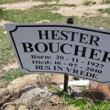 BOUCHER Hester 1927-2010