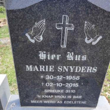 SNYDERS Marie 1958-2015