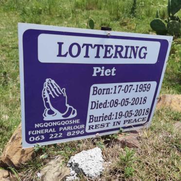 LOTTERING Piet 1959-2018