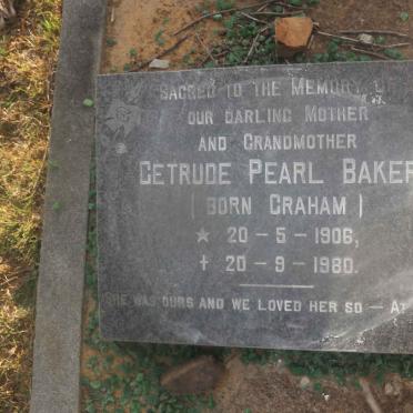 BAKER Gertrude Pearl nee GRAHAM 1906-1980