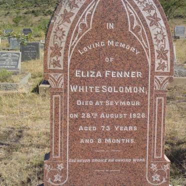 SOLOMON Eliza Fenner White -1926