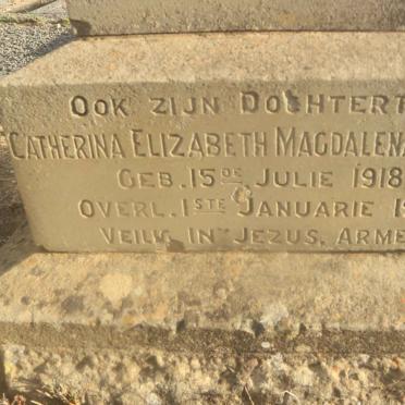 KNOETZE Wilhelmus Johannes 1886-1918 :: KNOETZE Catharina Elizabeth Magdalena 1918-1919