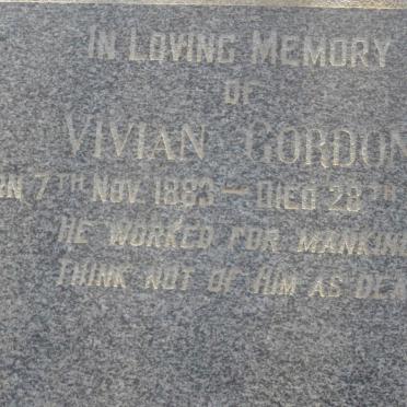 SOLOMON Vivian Gordon, FENNER 1883-1960
