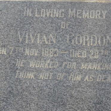 SOLOMON Vivian Gordon, FENNER 1883-1960