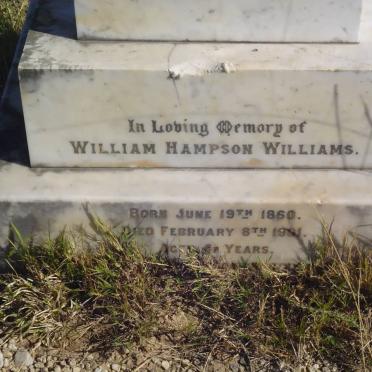 WILLIAMS William Hampson 1860-1901