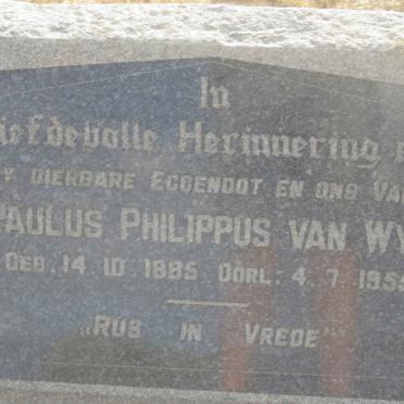 WYK Paulus Philippus, van 1885-1955
