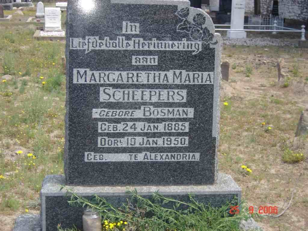 SCHEEPERS Margaretha Maria nee BOSMAN 1885-1950