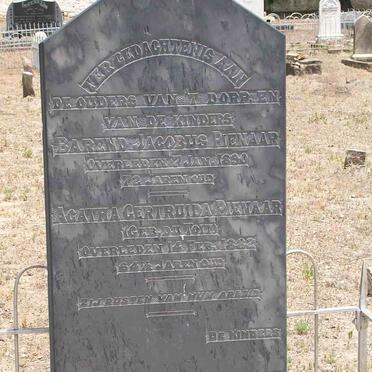 PIENAAR Barend Jacobus  -1890 &amp; Agatha Gertruida DU TOIT  -1882