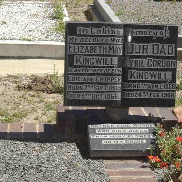 KINGWILL Cyril Gordon 1886-1968 &amp; Elizabeth May 1885-1966