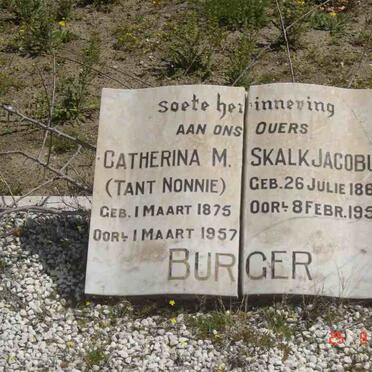 BURGER Skalk Jacobus 1869-1954 &amp; Catherina M. 1875-1957