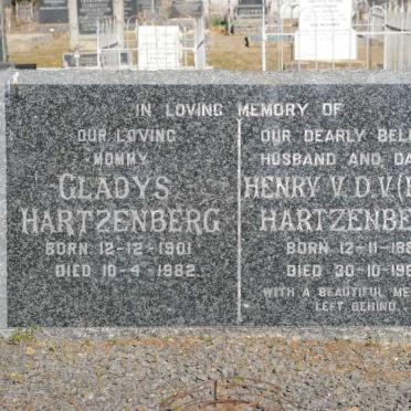 HARTZENBERG Henry V.D.V. 1889-1960 &amp; Gladys 1901-1982