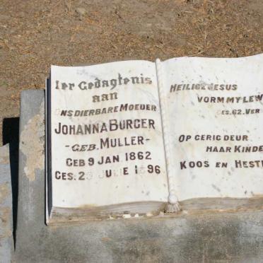 BURGER Johanna nee MULLER 1862-1896