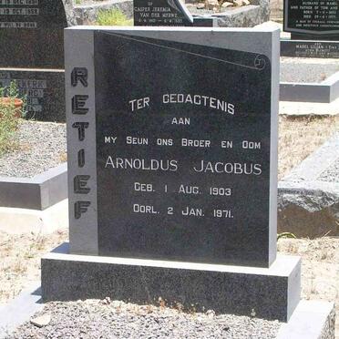 RETIEF Arnoldus Jacobus 1903-1971