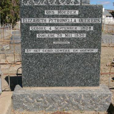 OLCKERS Abraham Paulus 1866-1937 &amp; Elizabeth Petronella 1878-1950