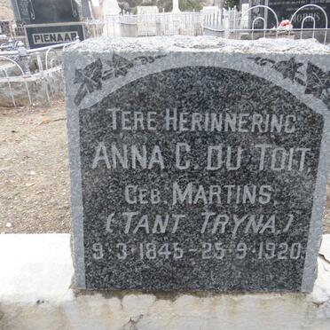 TOIT Anna C., du nee MARTINS 1845-1920