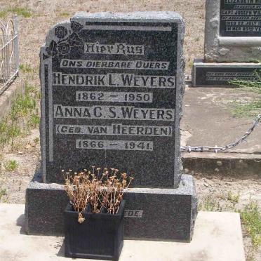 WEYERS Hendrik L. 1862-1950 &amp; Anna C.S. VAN HEERDEN 1866-1941