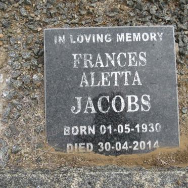 JACOBS Frances Aletta 1930-2014