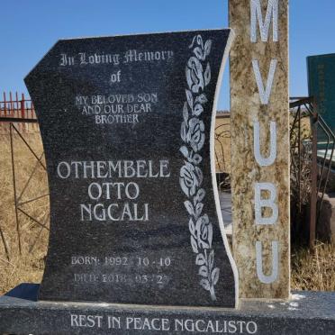 MVUBU Othembele Otto Ngcali 1992-2018
