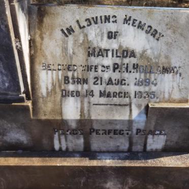 HOLLAMBY Matilda 1894-1935