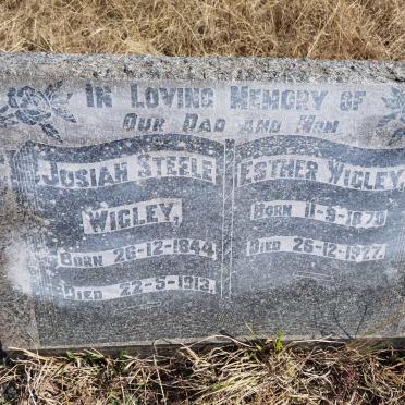 WIGLEY Josiah Steele 1844-1913 &amp; Esther 1870-1927