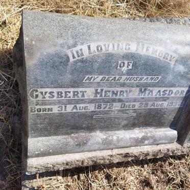 MAASDORP Gysbert Henry 1872-1937