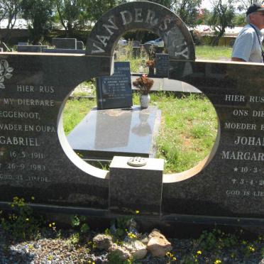 SPUY Gabriel, van der 1911-1983 &amp; Johanna Margaretha 1916-2007