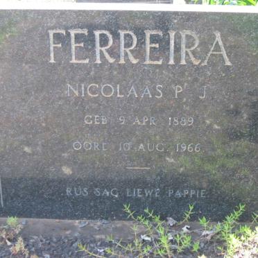 FERREIRA Nicolaas P.J. 1889-1966